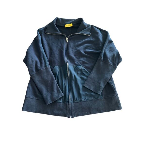 St. John Sport Women's Blue Full Zip Long Sleeves Collared Jacket Size Large - Picture 1 of 4